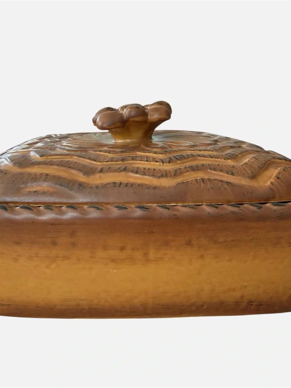 Williams Sonoma Vintage Terrine Covered Baker Stoneware Brown 2012